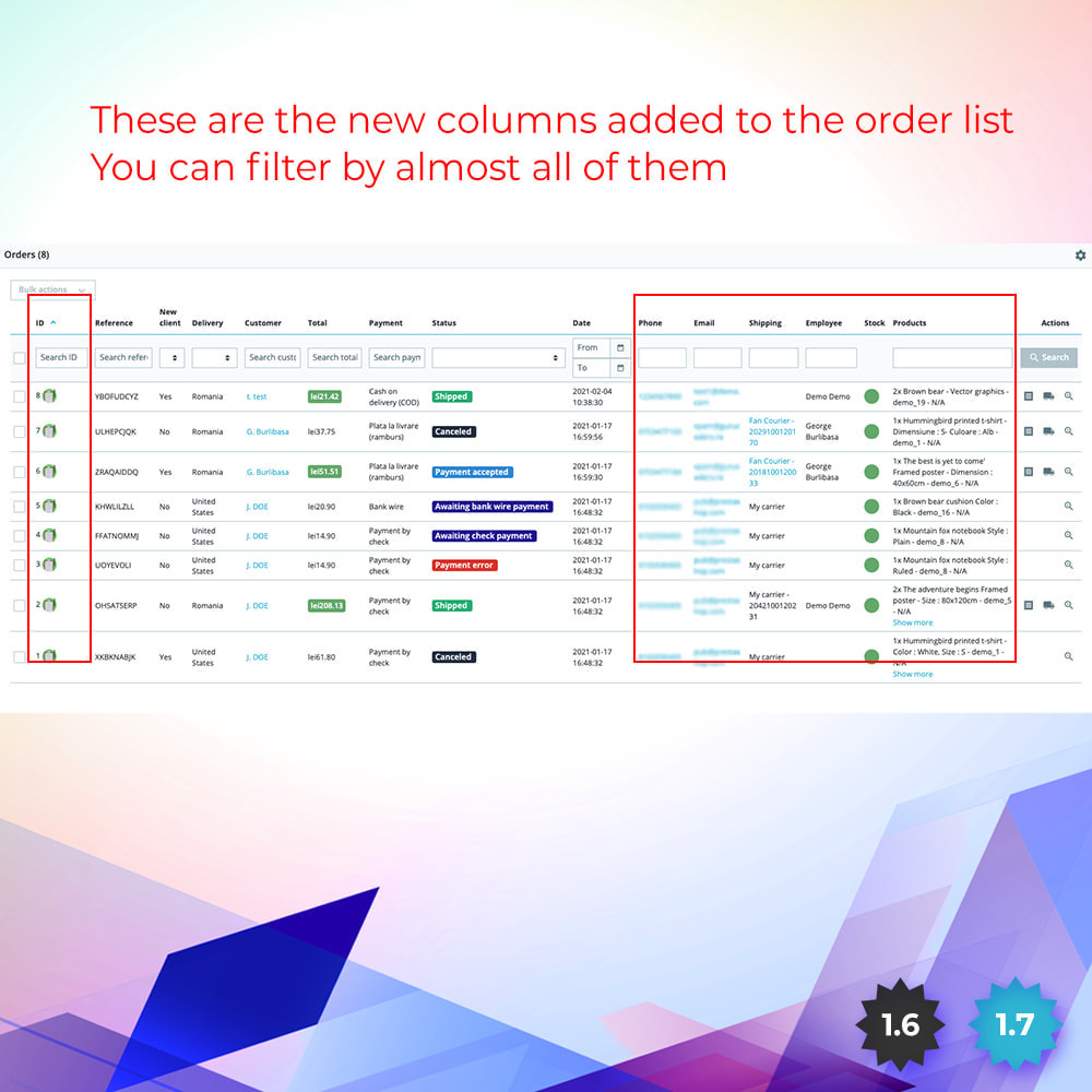 Module Awesome Order List - Fast View Order