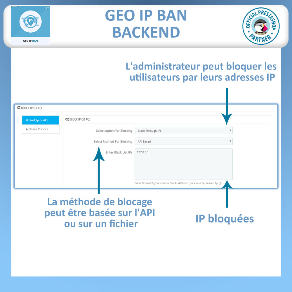 Module Bloquer les Bots et les Utilisateurs par IP ou pays