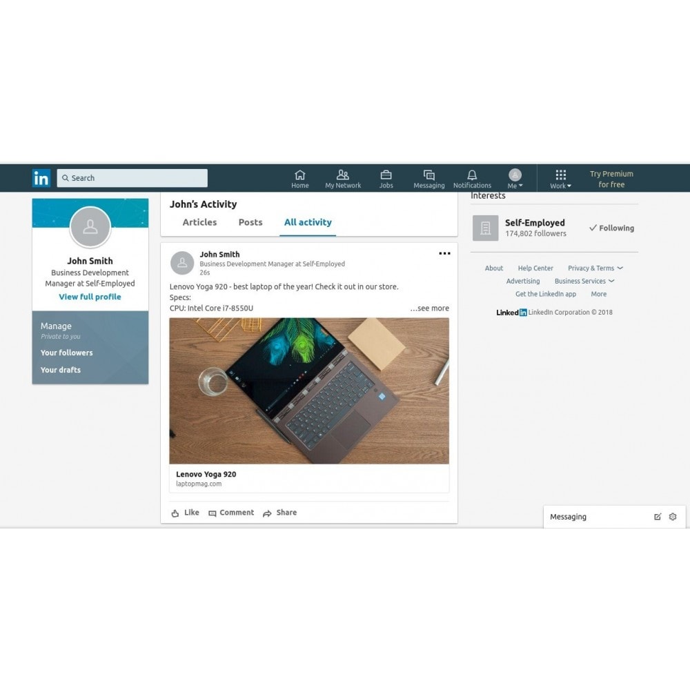 Module Auto-Post Products to Linkedin