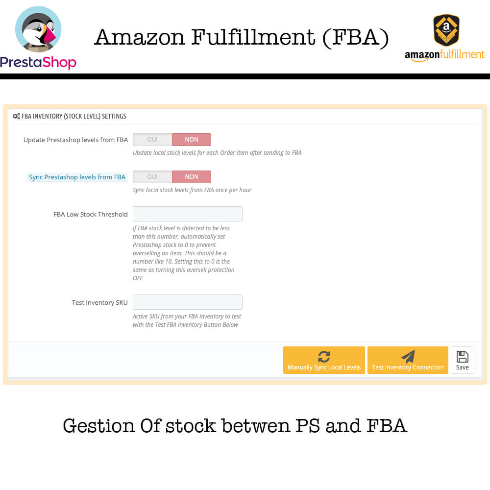 Module Fulfillment By Amazon (FBA) Work with SP API