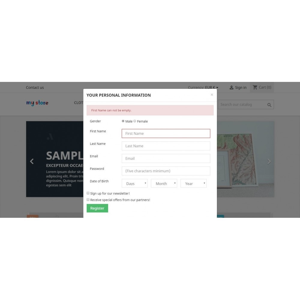 Module Ajax Login and Registration with Social (Quick) Login