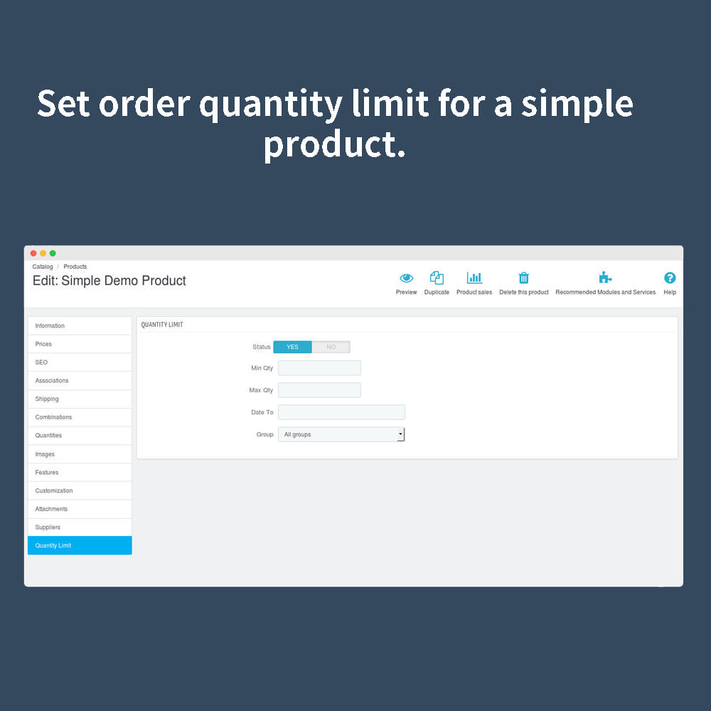 Module Order Quantity Limit