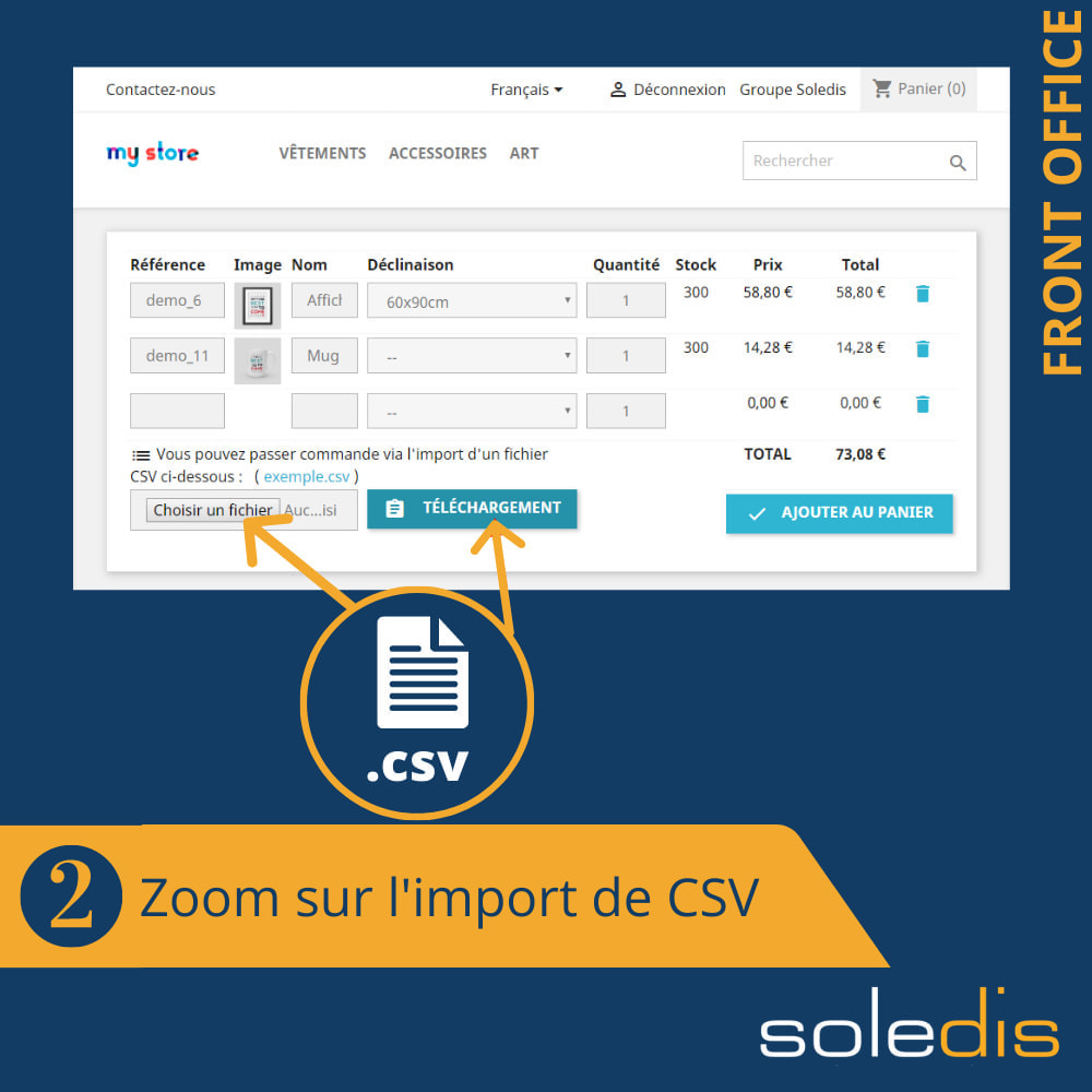 Module B2B : Quick Order by Form or CSV
