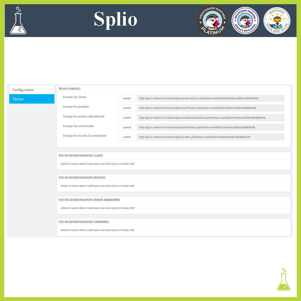 Module Synchronisation avec Splio