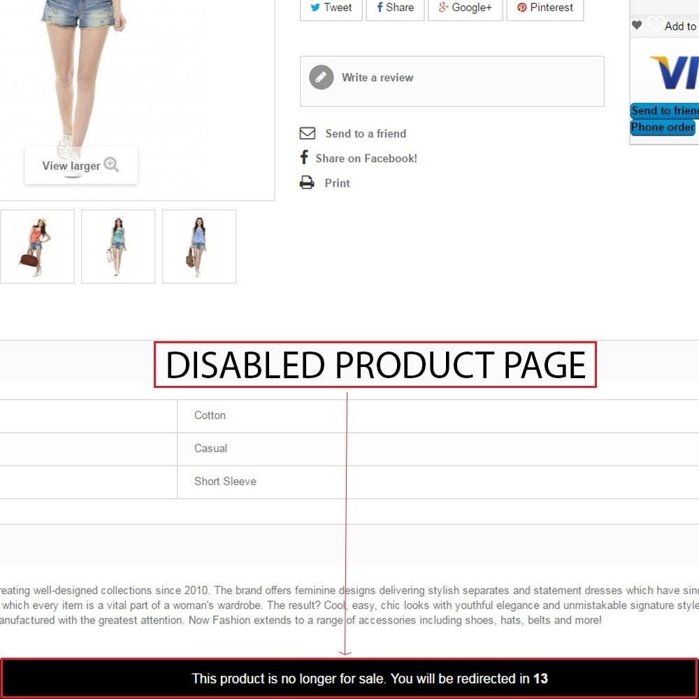 Module Out of Stock & Disabled product management