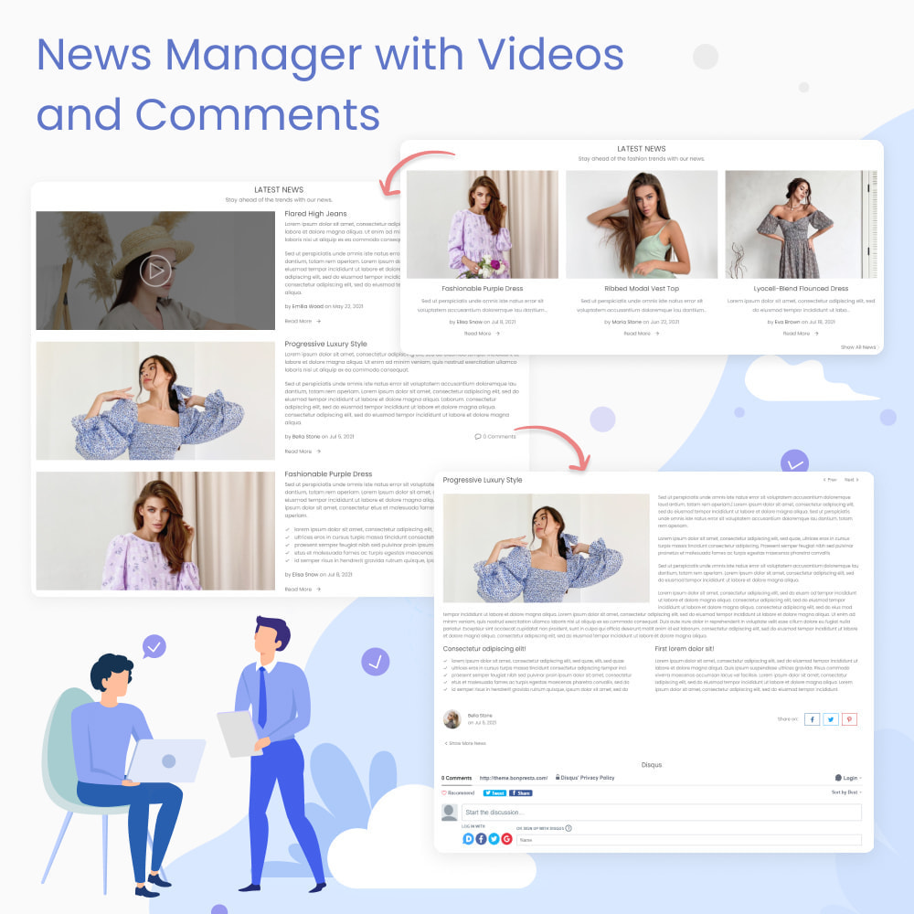 Module Blog & News Manager with Videos and Comments