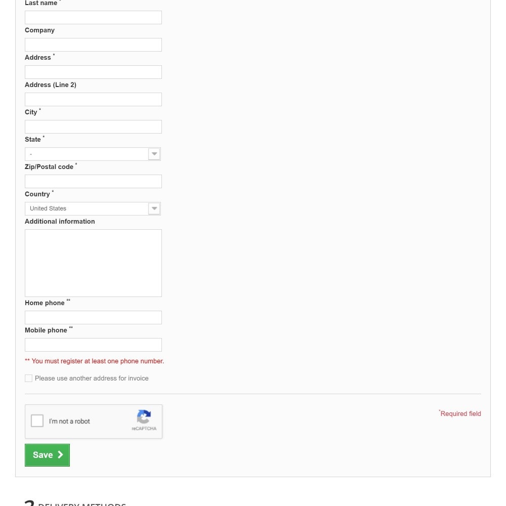 Module Registration form captcha - reCaptcha