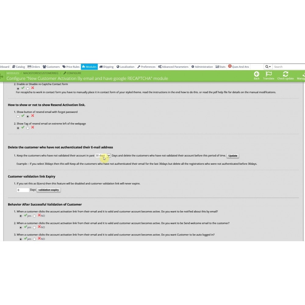 Module Customer Email Verification & Google Recaptcha AntiSpam