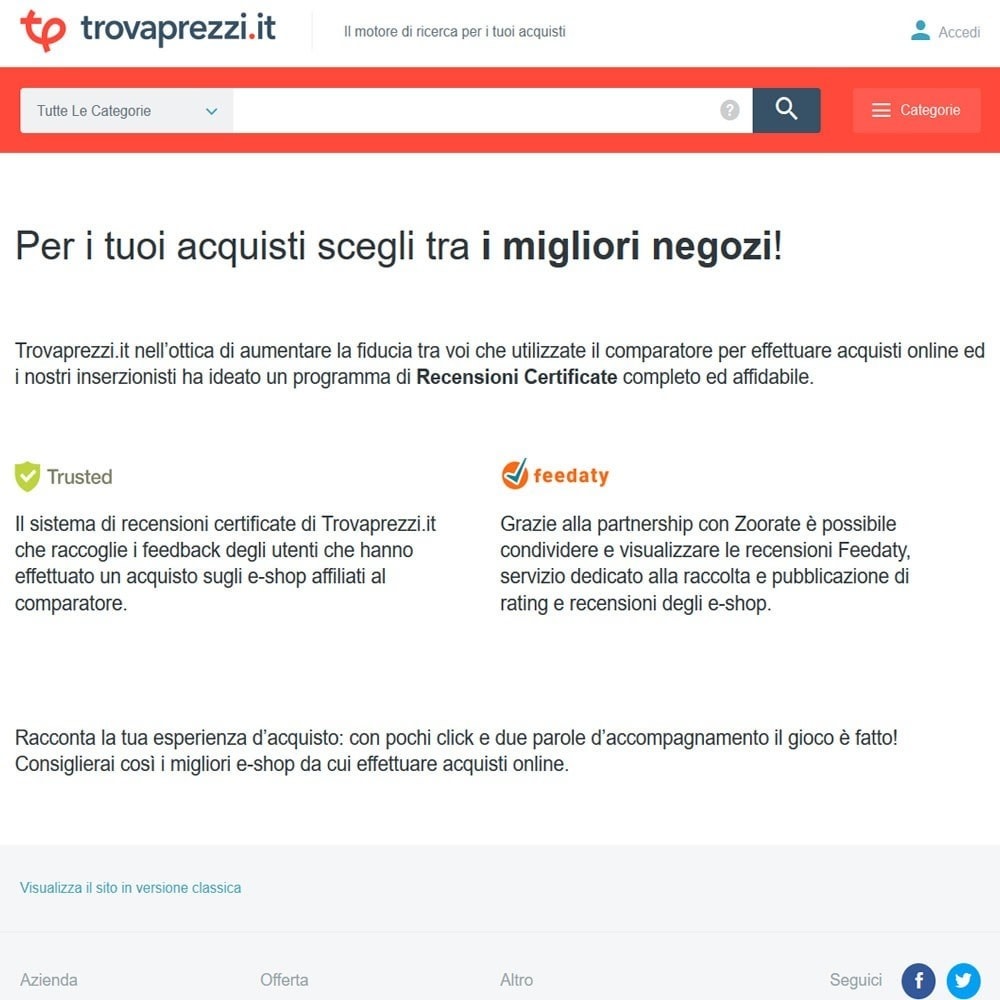 Module Trovaprezzi.it Trusted Program