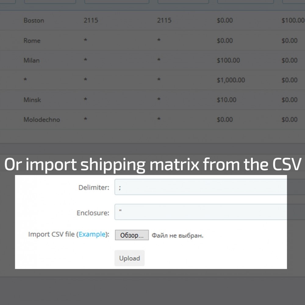 Module Shipping cost by Zip, Postal code, Country, State, City