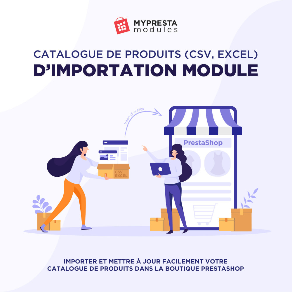 Module Catalogue de Produits (CSV, Excel) d’importation