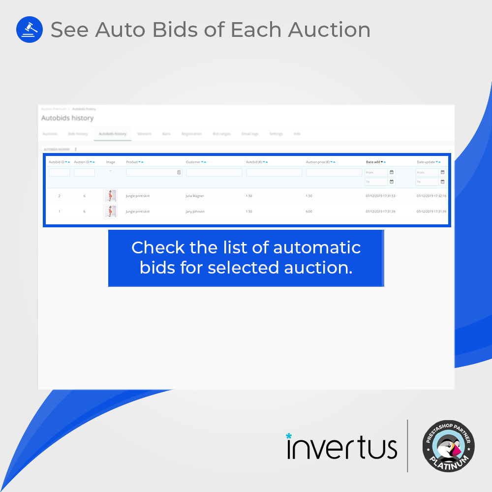 Module Auction Premium - Online Product Bid