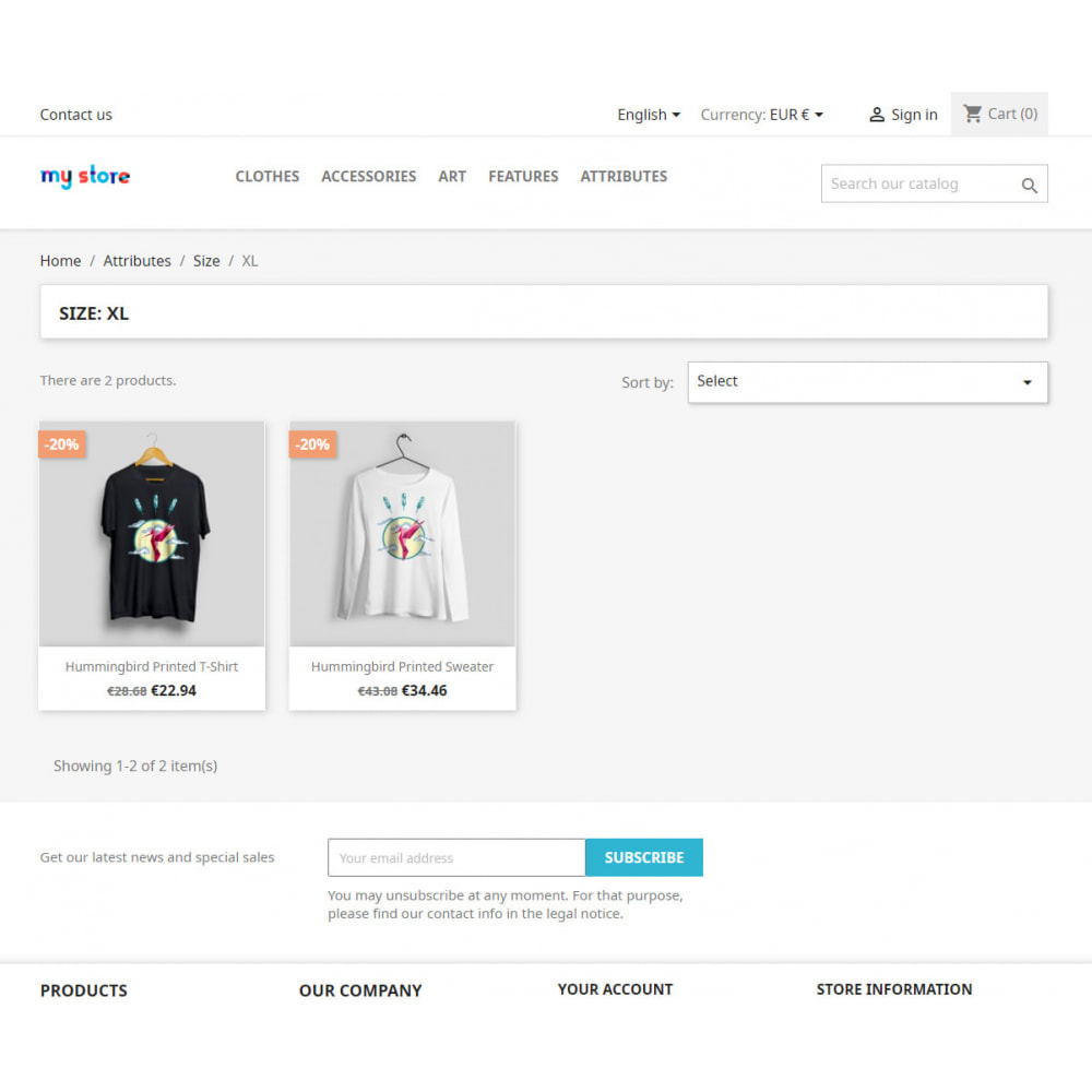 Module SEO pages of product features and attributes
