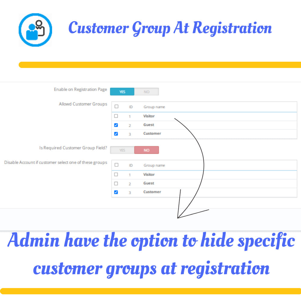Module Customer Group at Registration Form