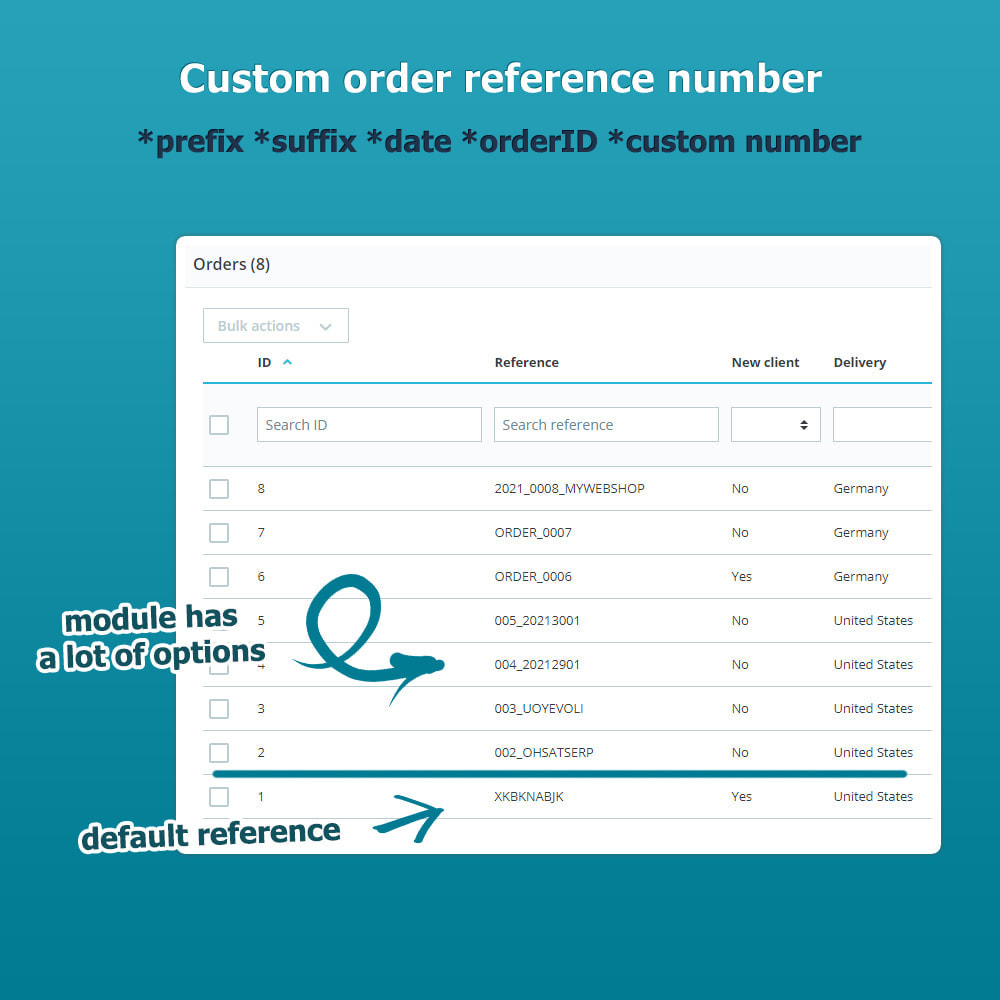 Module Custom Order Reference