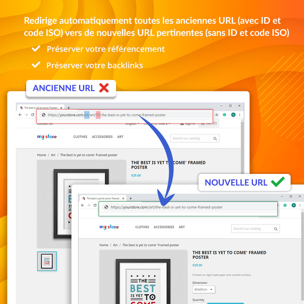 Module Awesome URL - Supprimer les ID (chiffres) & ISO des URL