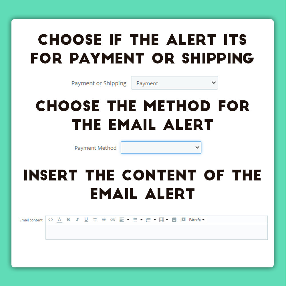 Module Extra Mail for Payment and Shipping
