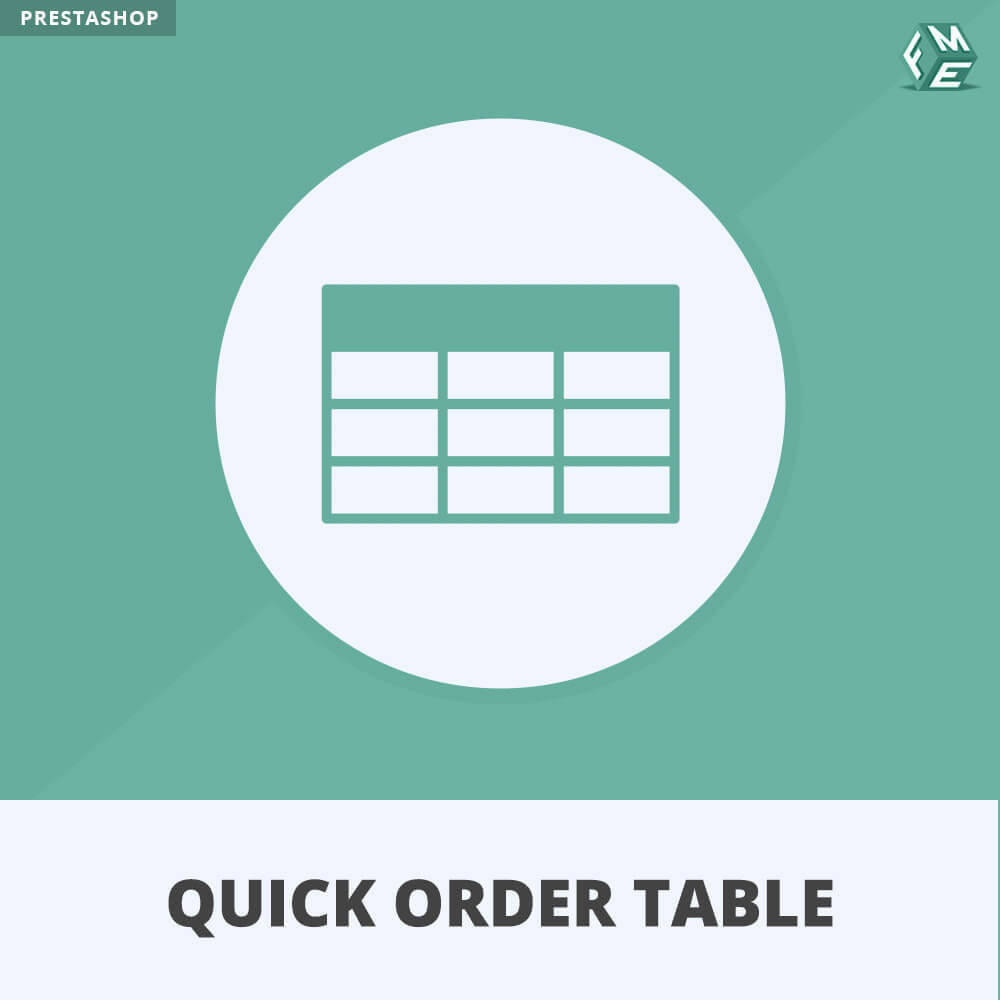 Module Quick Order Table