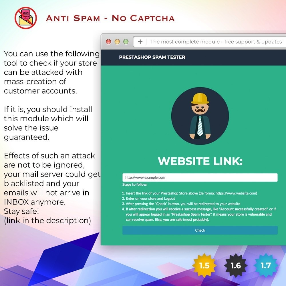 Module Anti Spam - No captcha