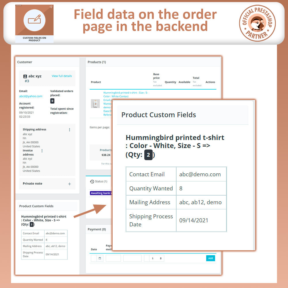 Module Add Custom Field to Product Page