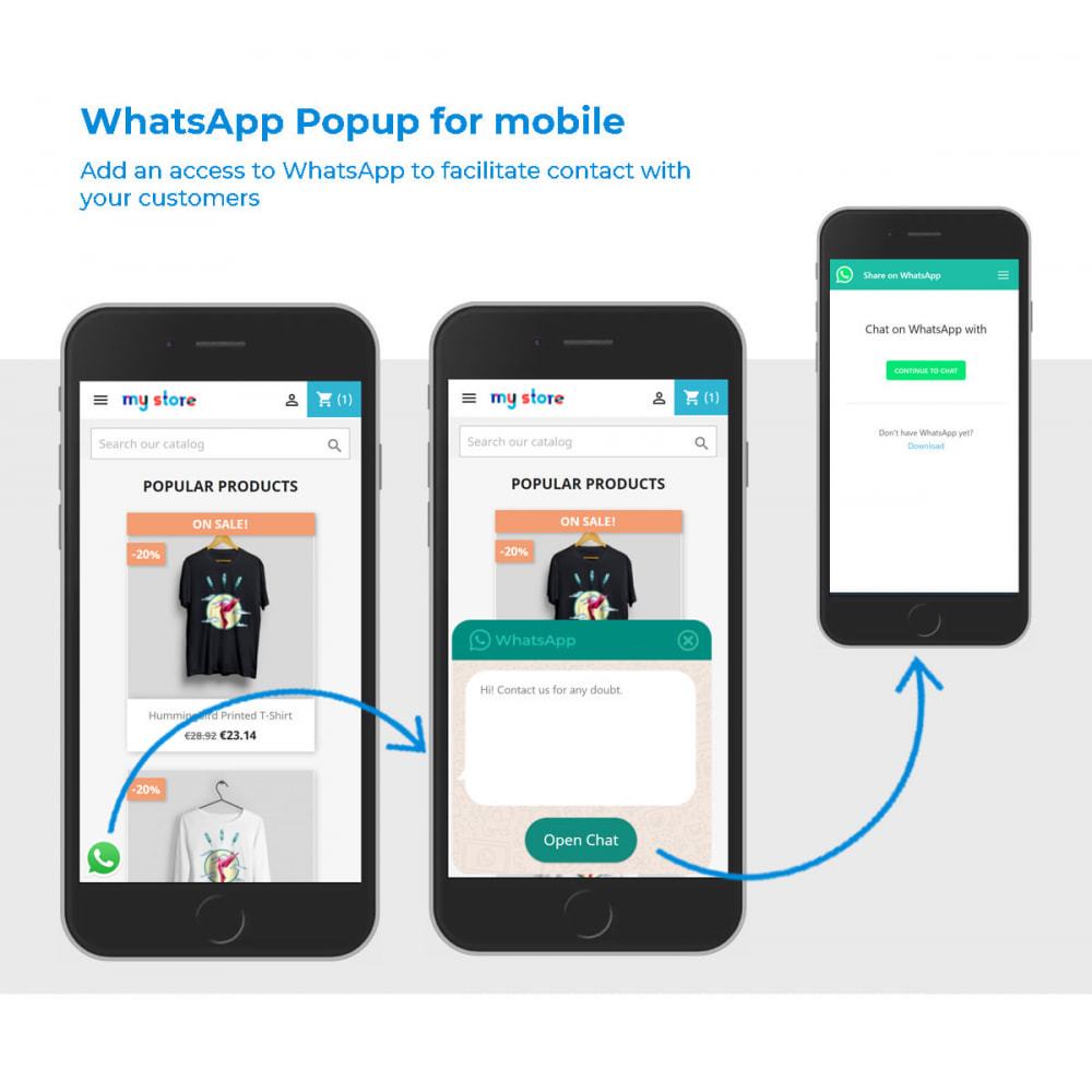 Module WhatsApp Popup for mobile