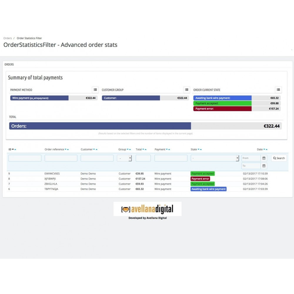 Module Order statistics filter