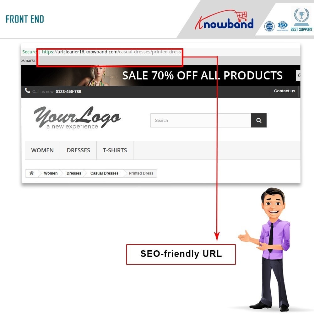 Module Knowband - SEO Pro - Clean URLs & 301/302/303 Redirects