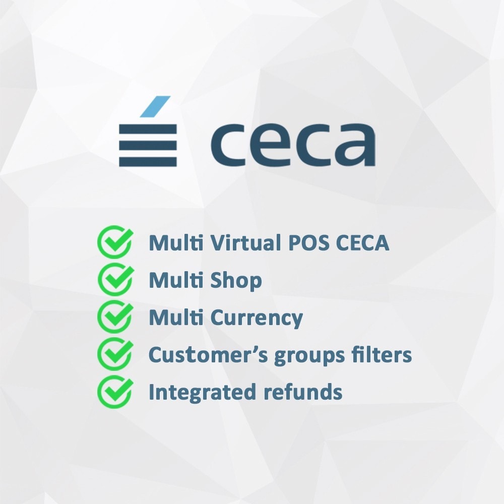 Module POS / TPV CECA (Secure payments, refunds, SHA256)