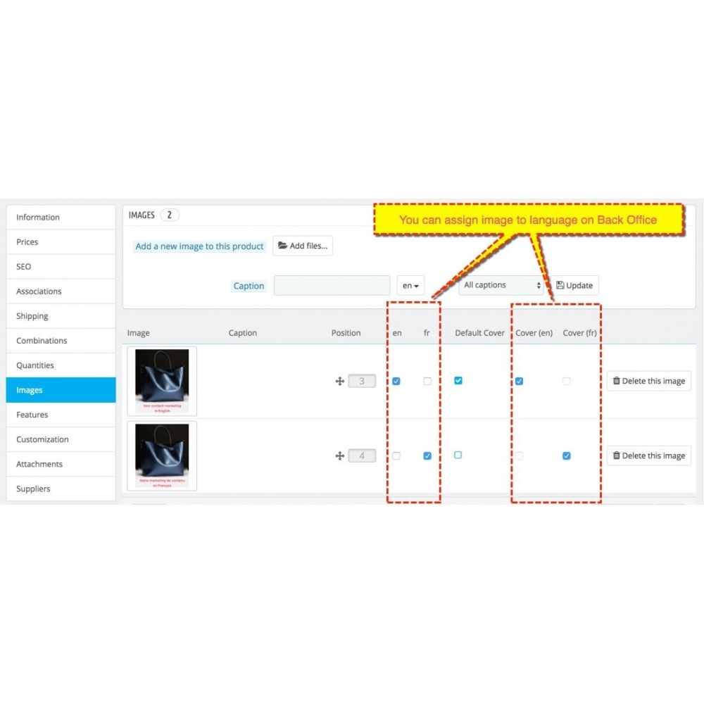 Module Multi-language image - Product​ ​image​ ​per​ ​language