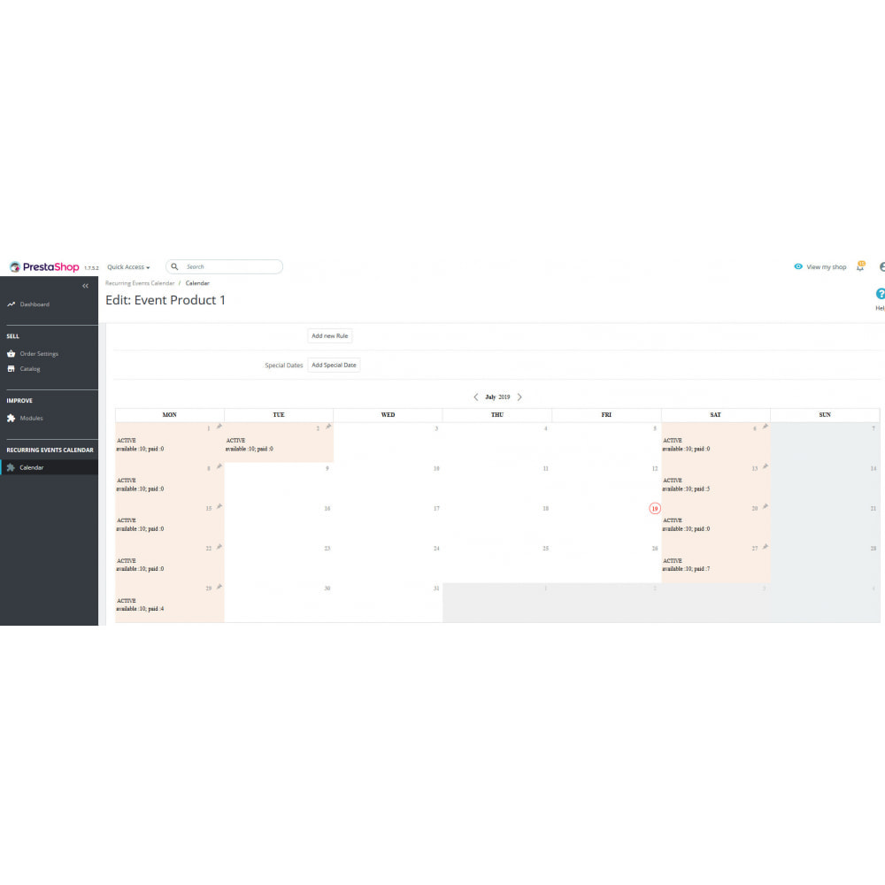 Module Recurring Events Calendar PRO, Sell Your Events Online