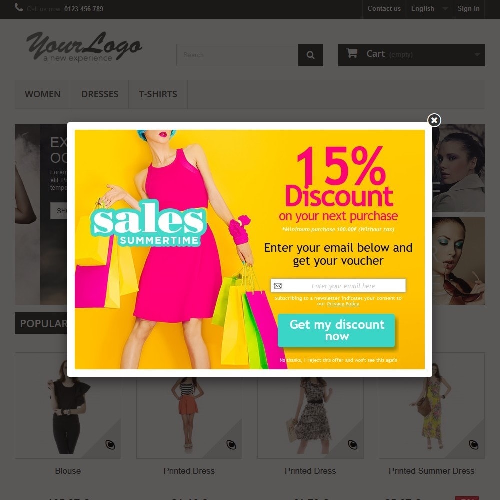 Module Email Leads Collector Popup with Discount Coupon