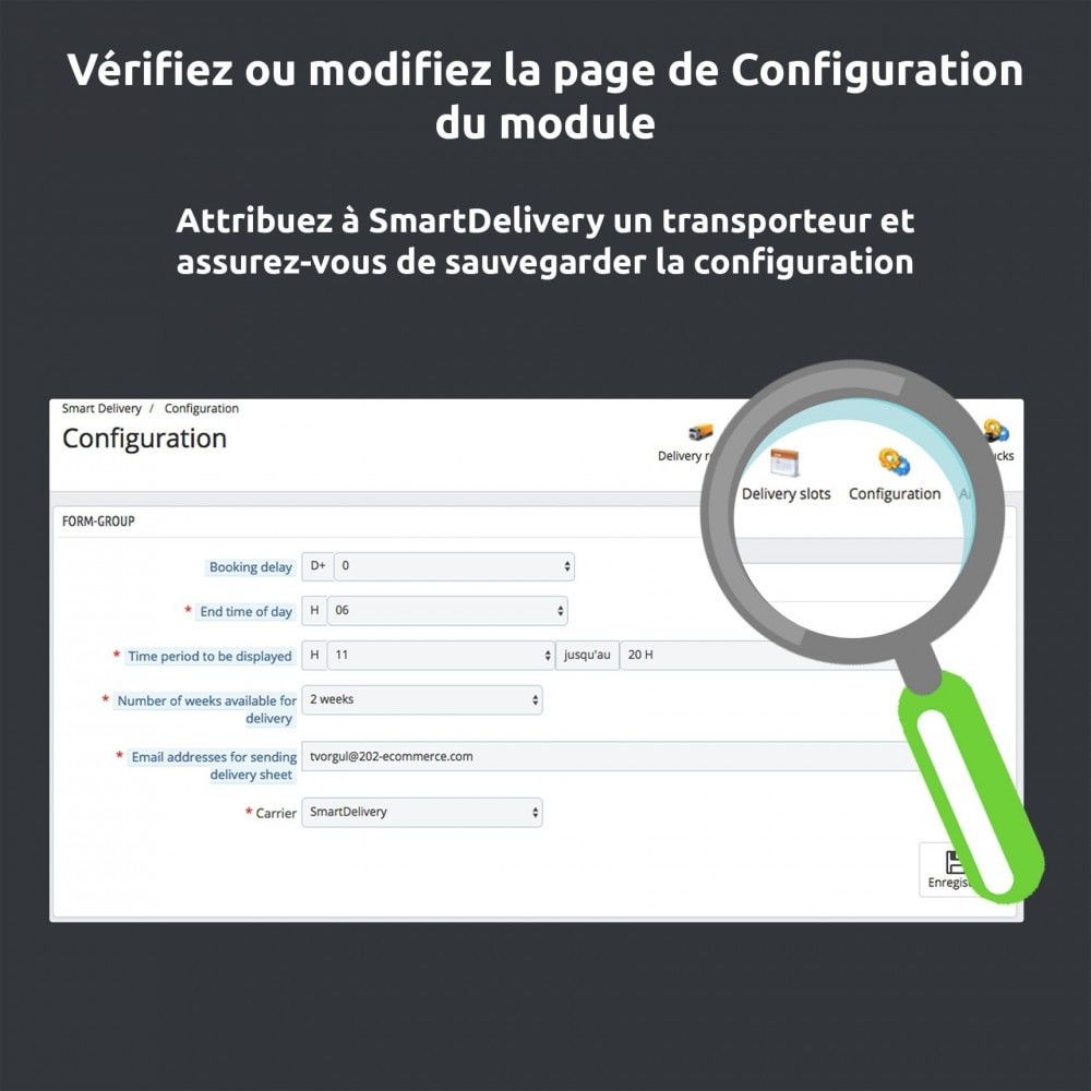 Module SmartDelivery : gestion transport/tournées de livraison