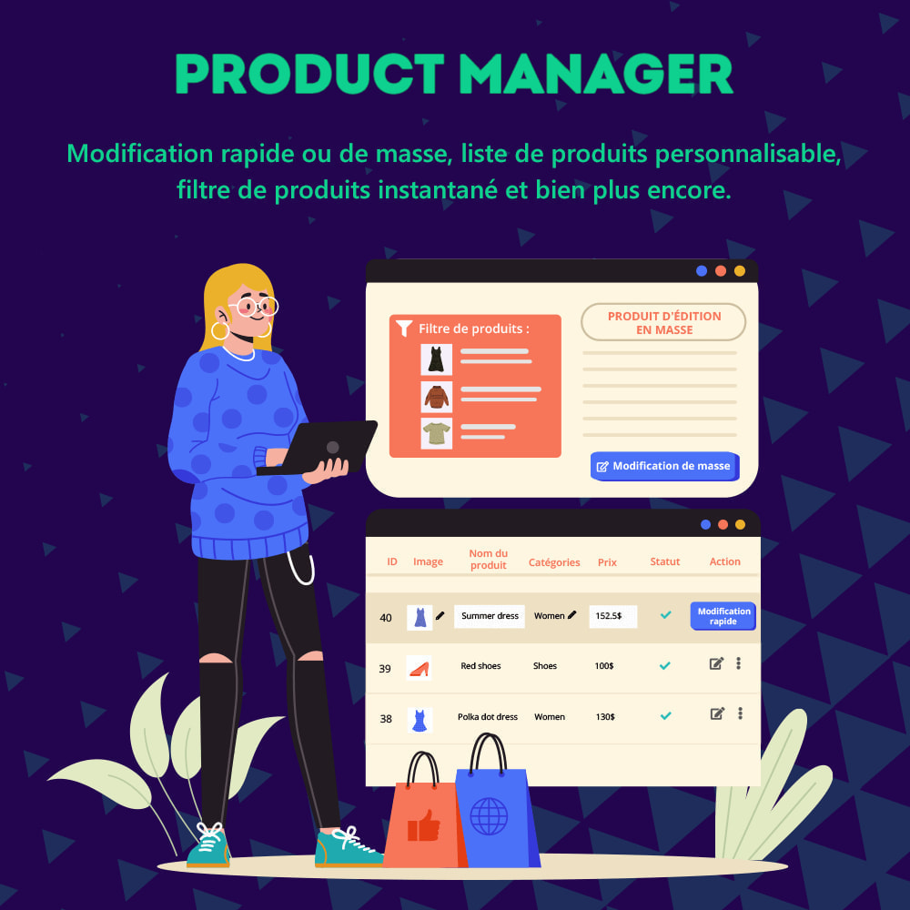 Module Product Manager : modification rapide ou de masse