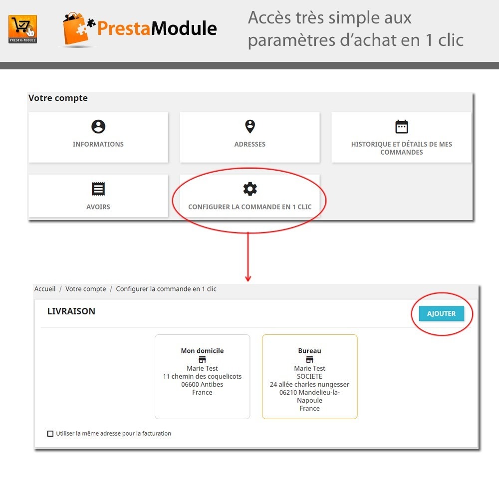 Module One Click Order - Achat en un clic