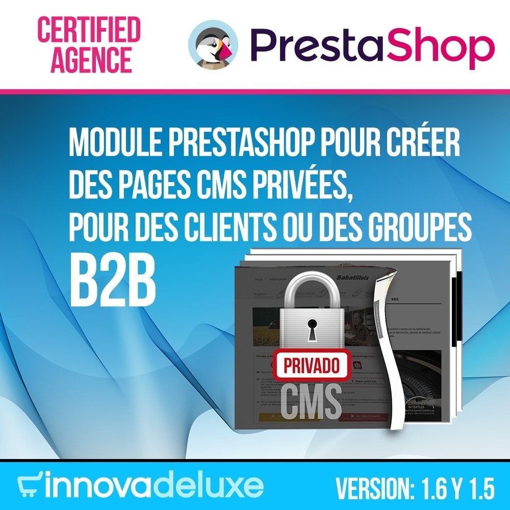 Module Pages privées CMS (Contenu privé) B2B