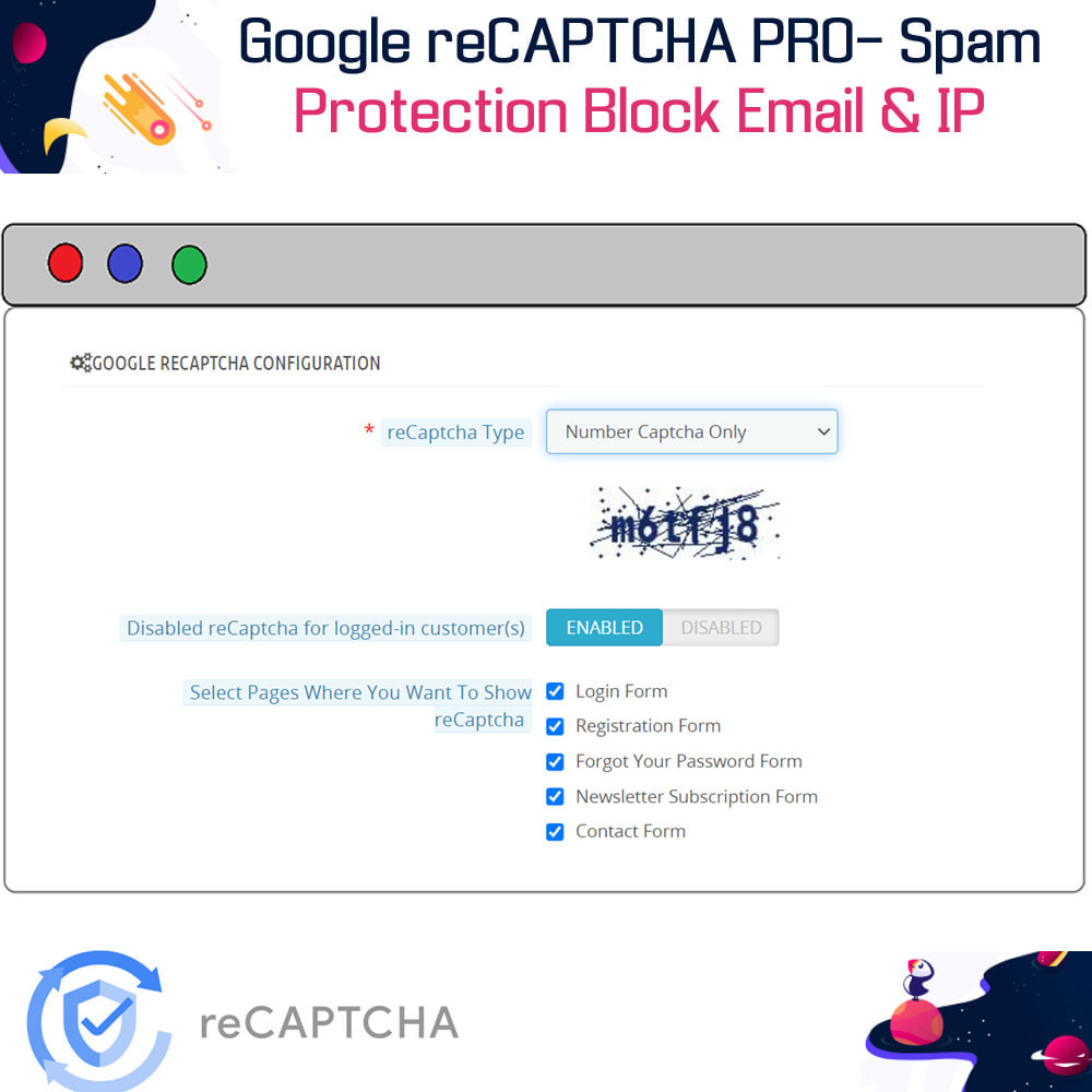 Module Google reCAPTCHA PRO- Spam Protection Block Email & IP