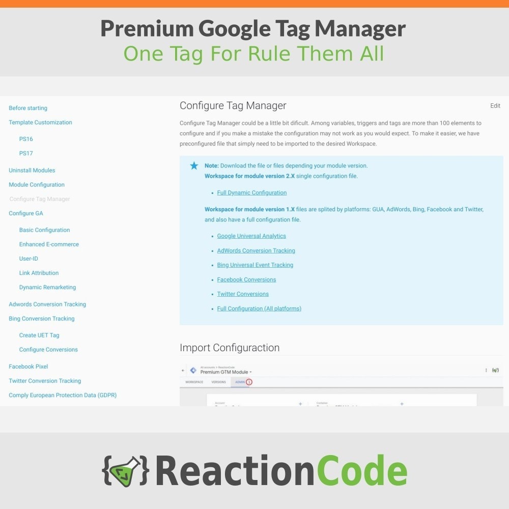 Module Premium Google Tag Manager