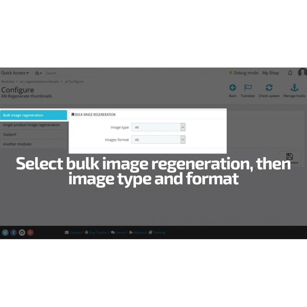 Module Regenerate Thumbnails / Image size mass update