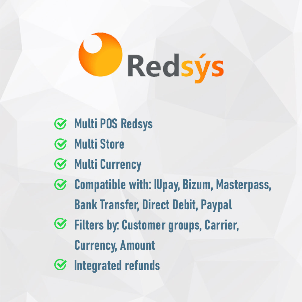 Module REDSYS POS (Refunds + Bizum + Pay without order)