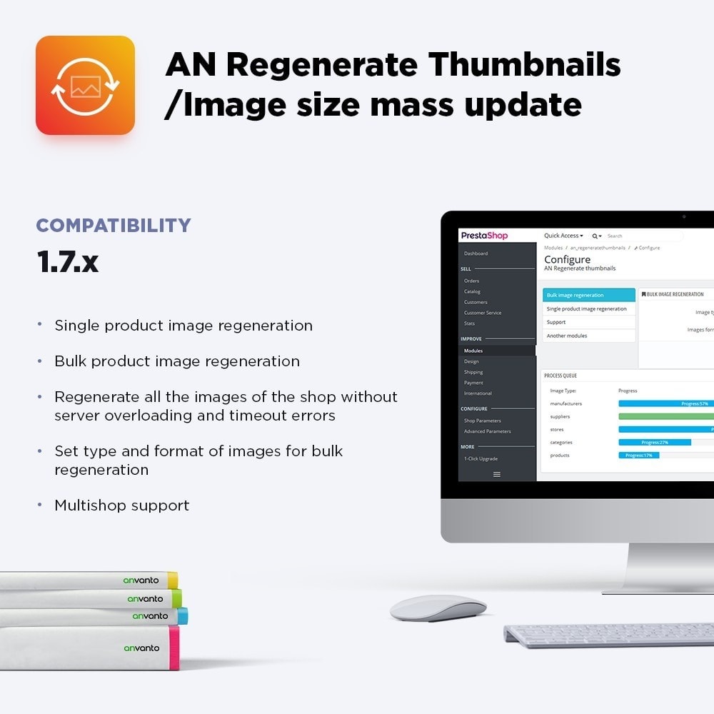 Module Regenerate Thumbnails / Image size mass update
