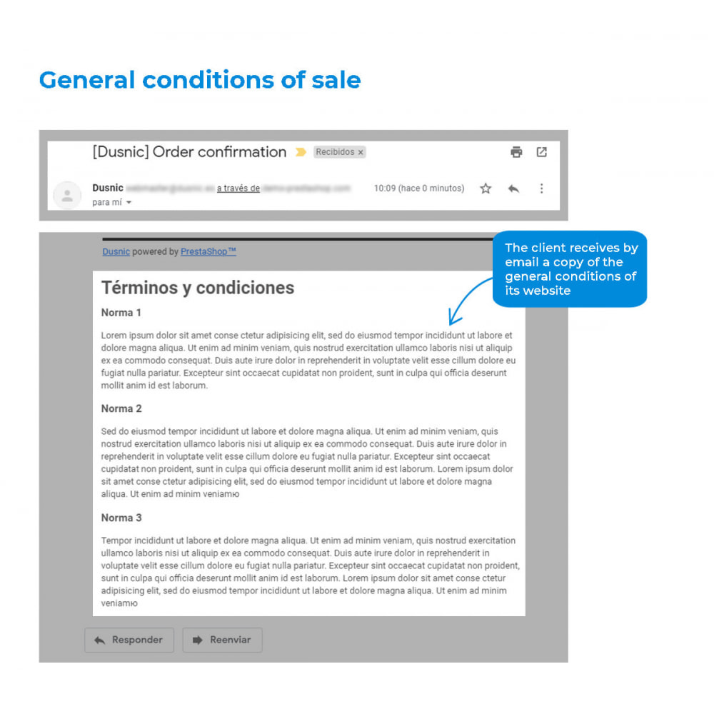 Module General conditions of sale and contract