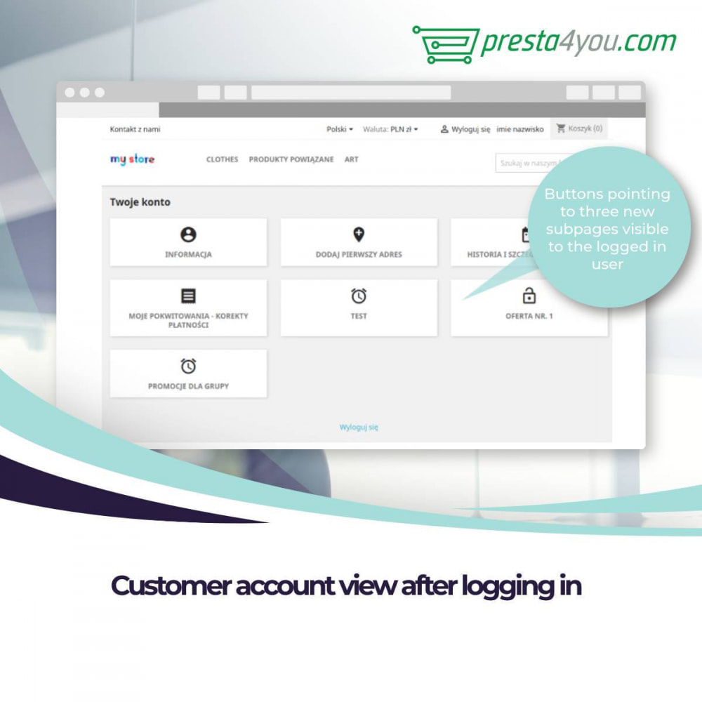 Module Customer pages