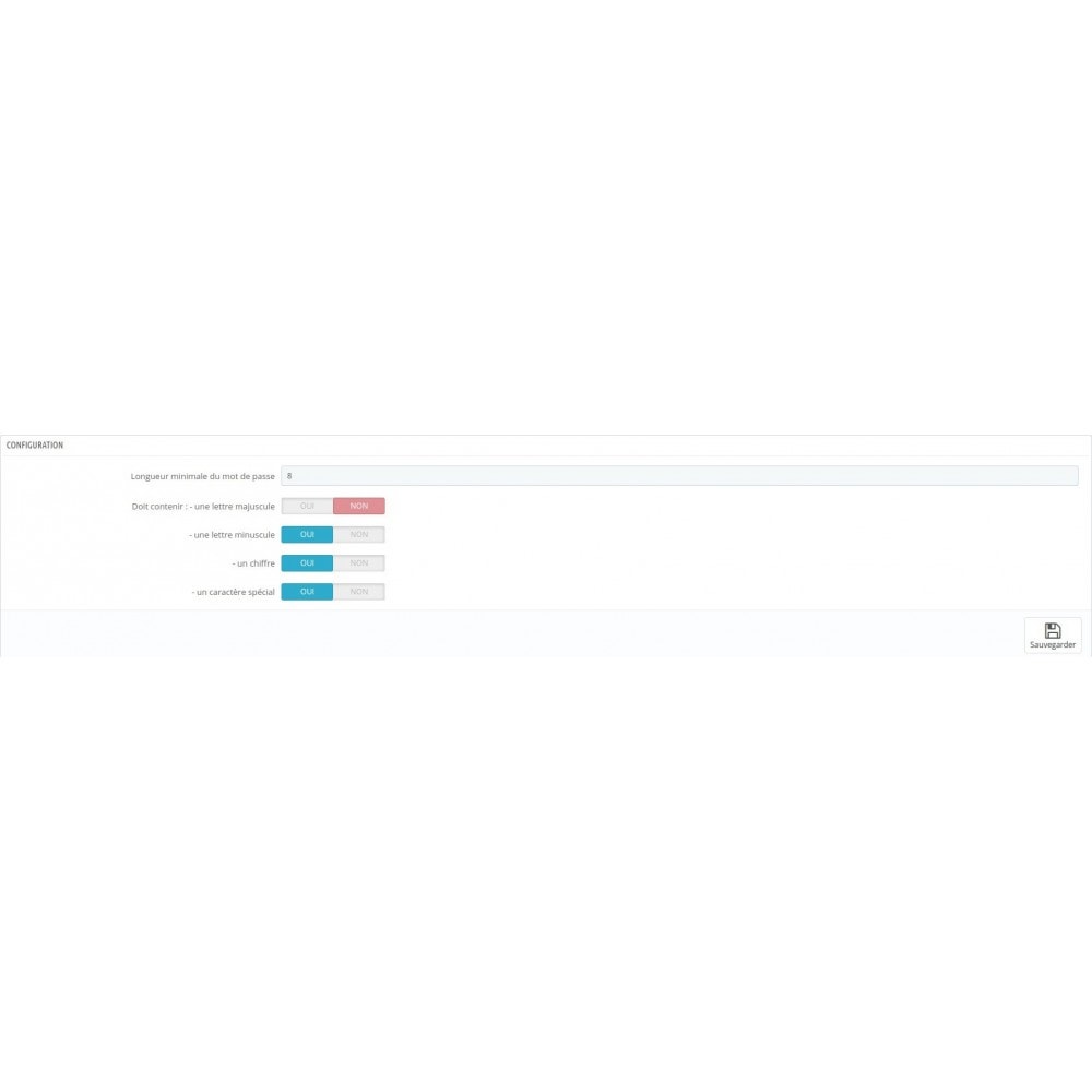 Module RGPD - Sécurité des mots de passe client