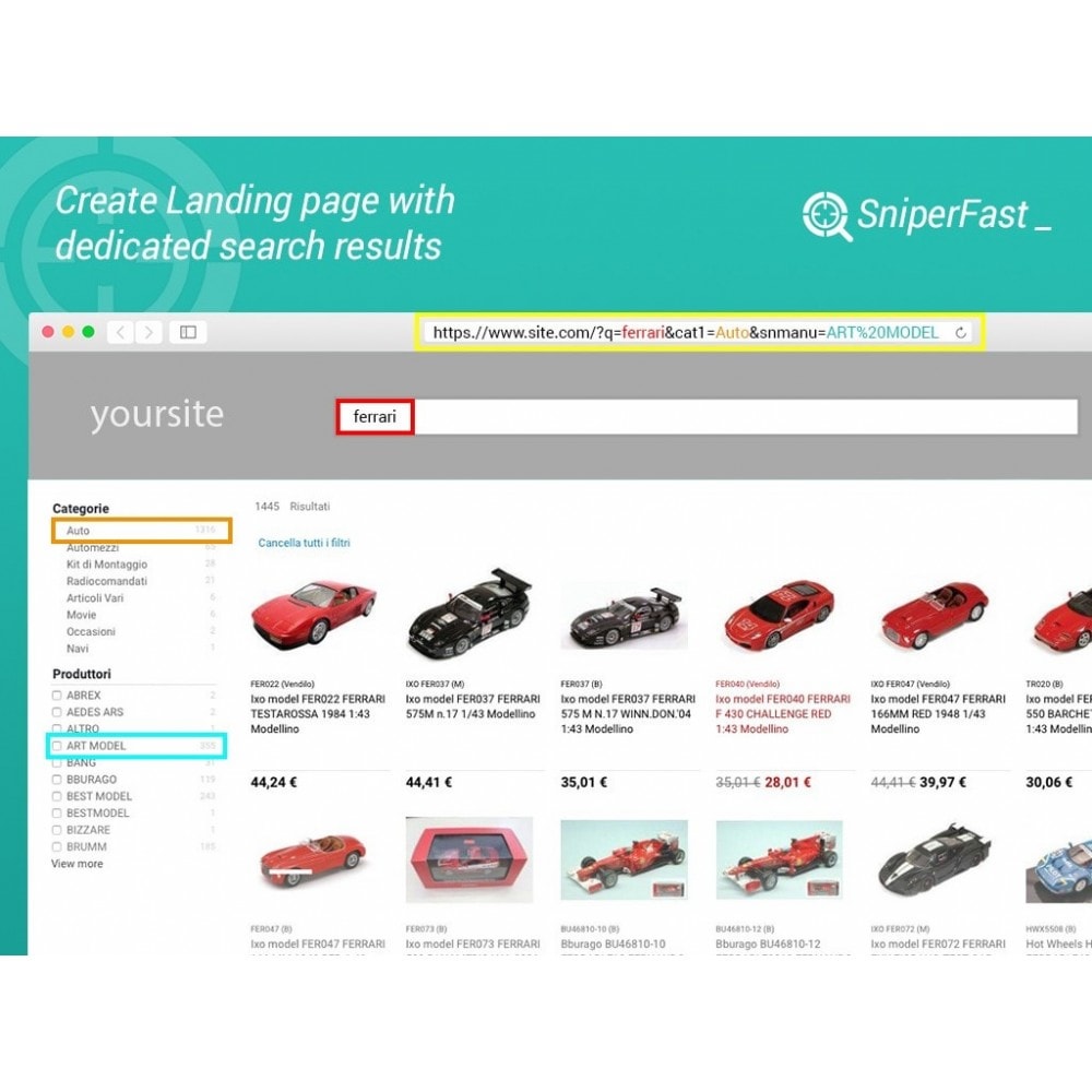 Module Fast and instant search for ecommerce - SniperFast