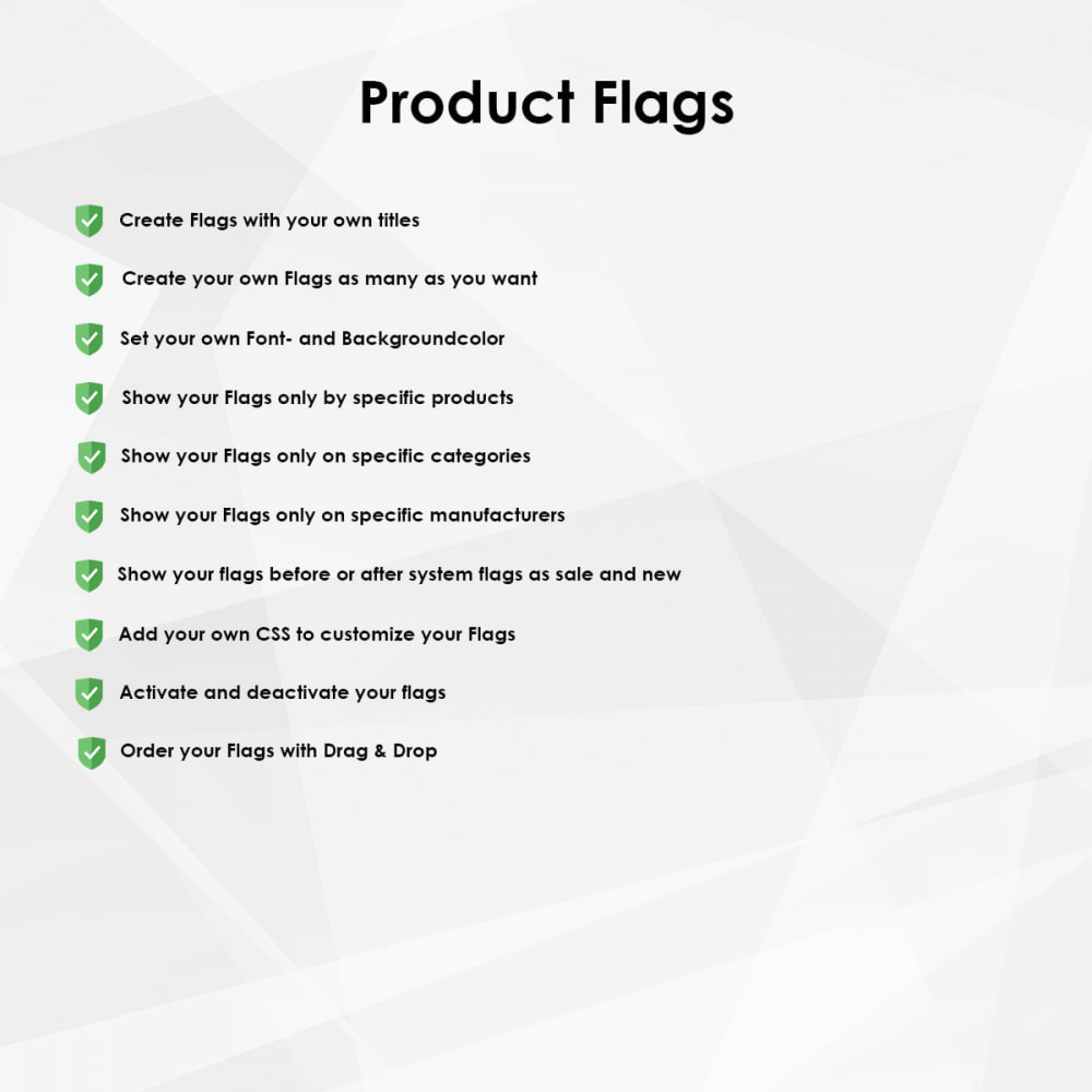 Module Flags/Badges/Labels for products