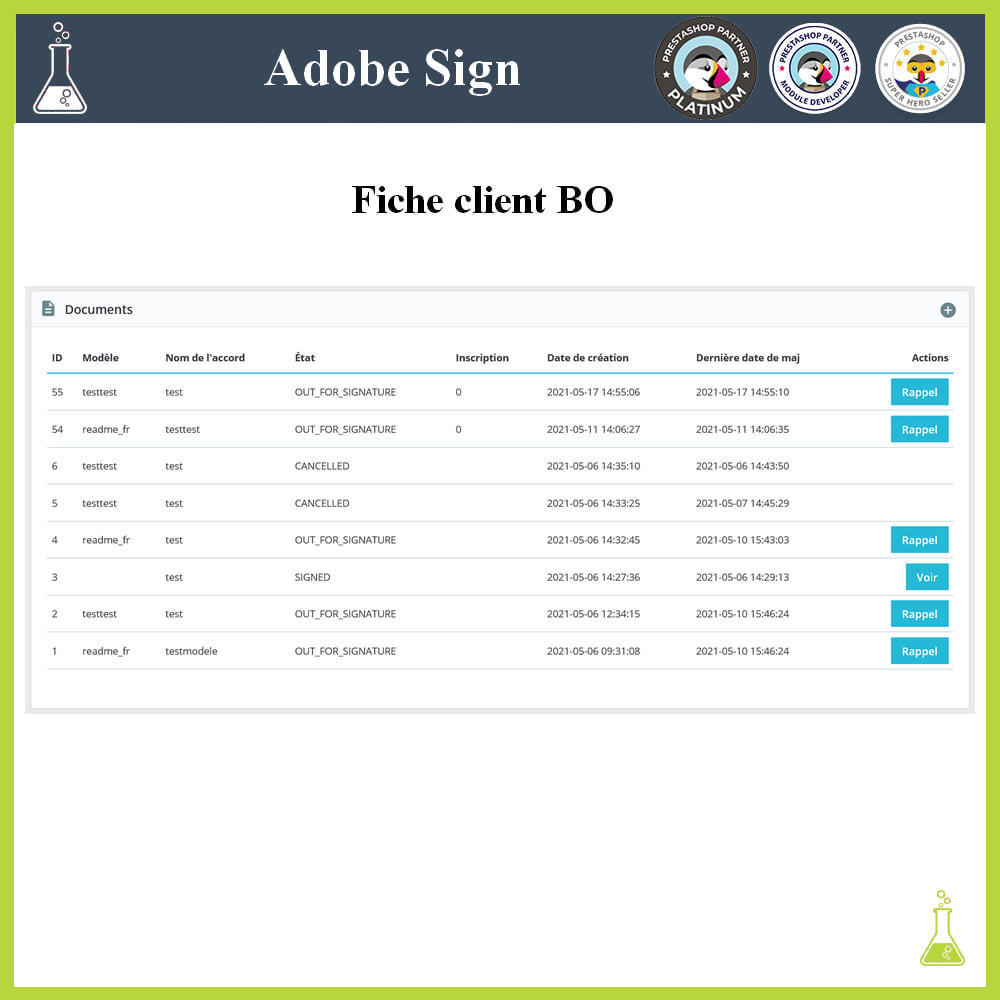Module Adobe Sign : Signatures électroniques