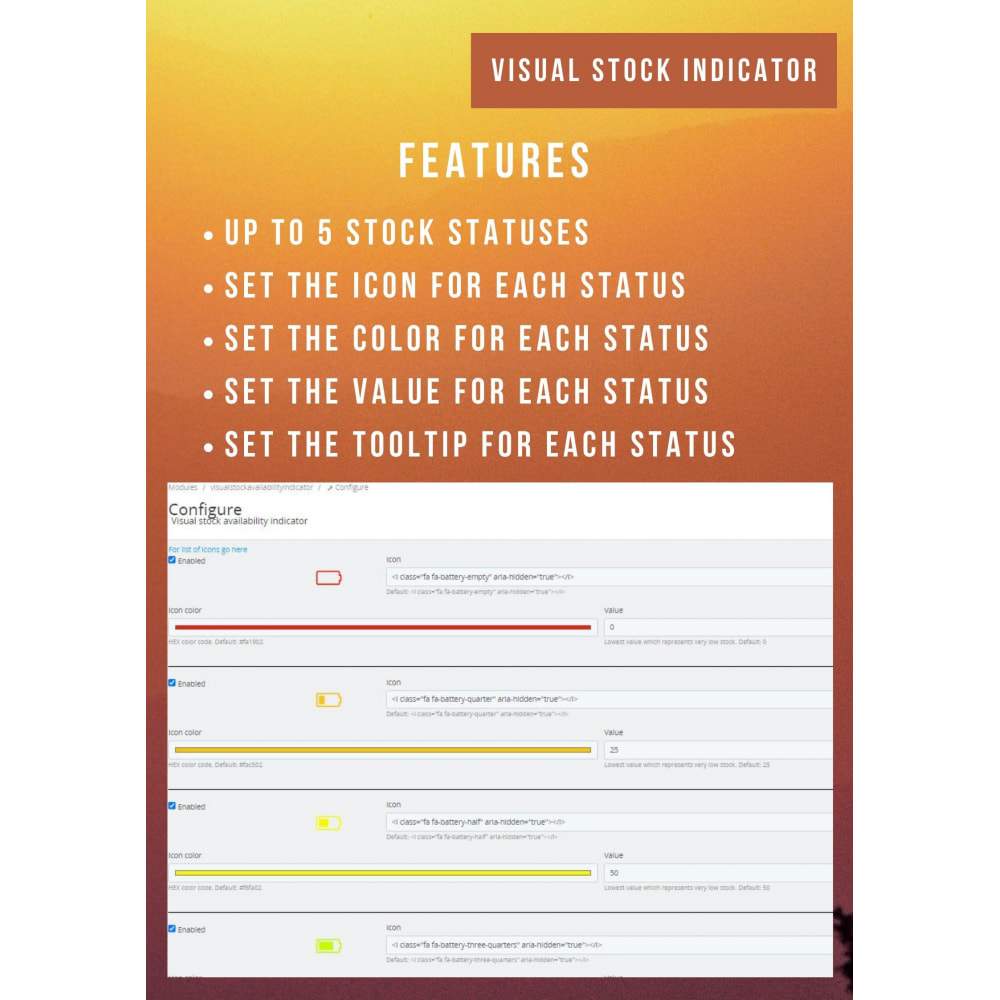 Module AZ Product Visual Stock Indicator
