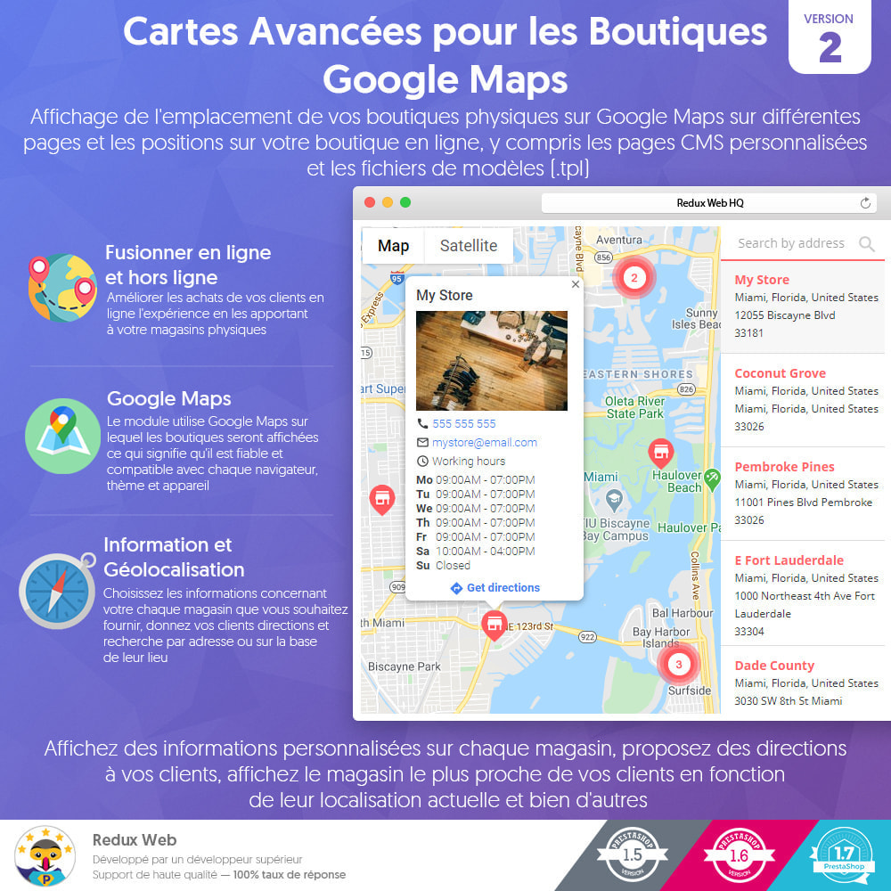 Module Cartes Avancées pour les Boutiques - Google Maps