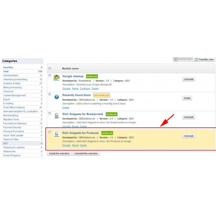 Module Google Rich Snippets for Products [schema.org markup]
