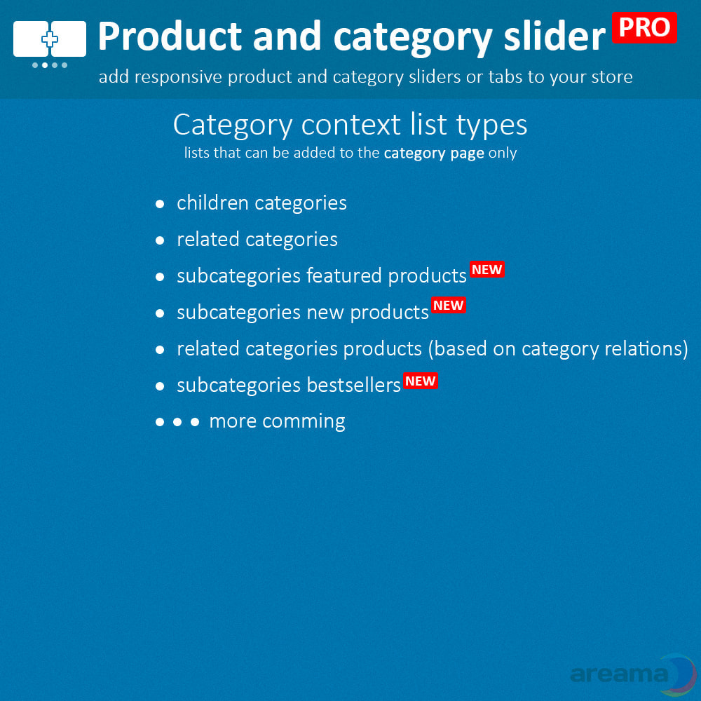 Module Product slider PRO + categories + related products